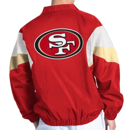 San Francisco 49ers Yard Line Scarlet Full-Zip Jacket San Francisco 49ers Yard Line Scarlet Full-Zip Jacket