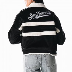 San Francisco Giants Black Corduroy Full-Zip Jacket