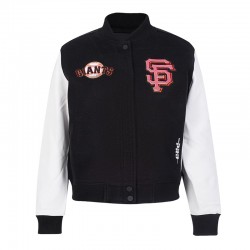 San Francisco Giants Game Day Classics Black Varsity Wool/Leather Jacket