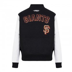 San Francisco Giants Game Day Classics Black Varsity Wool/Leather Jacket