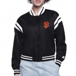 San Francisco Giants Printed Logo Varsity Satin Jacket