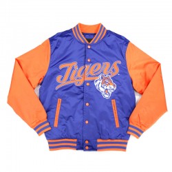 Savannah State Blue and Orange Baseball Jacket