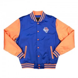 Savannah State University Blue and Orange Baseball Jacket