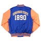 Savannah State University Blue and Orange Baseball Jacket