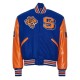 Savannah State University Blue and Orange Wool Leather Letterman Jacket Savannah State University Blue and Orange Wool Leather Letterman Jacket