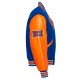 Savannah State University Blue and Orange Wool Leather Letterman Jacket Savannah State University Blue and Orange Wool Leather Letterman Jacket