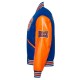 Savannah State University Blue and Orange Wool Leather Letterman Jacket Savannah State University Blue and Orange Wool Leather Letterman Jacket