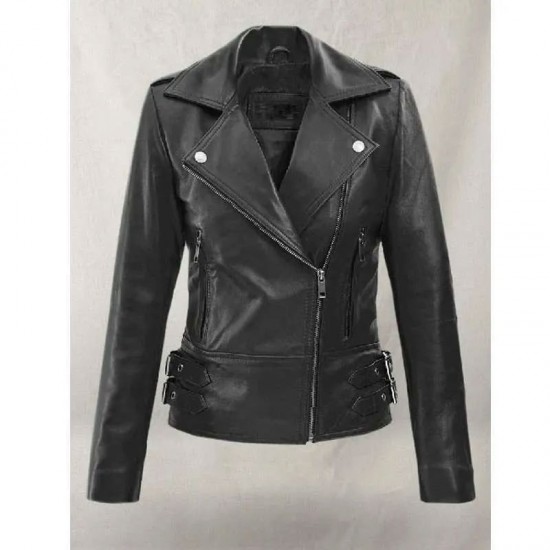 Scarlett Johansson Black Widow Motorcycle Leather Jacket