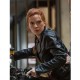 Scarlett Johansson Black Widow Motorcycle Leather Jacket