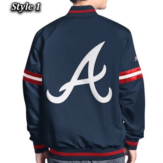 Scout Atlanta Braves Varsity Satin Jacket Scout Atlanta Braves Varsity Satin Jacket
