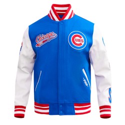 Script Tail Chicago Cubs Classic Rib Varsity Jacket Script Tail Chicago Cubs Classic Rib Varsity Jacket