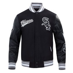 Script Tail Chicago White Sox Classic Rib Varsity Jacket Script Tail Chicago White Sox Classic Rib Varsity Jacket