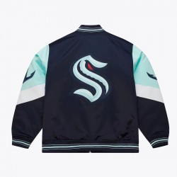 Seattle Kraken Throw It Back Heavyweight Satin Jacket Seattle Kraken Throw It Back Heavyweight Satin Jacket