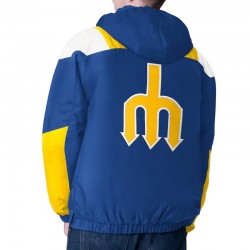 Seattle Mariners Blue Charger Half-Zip Jacket Seattle Mariners Blue Charger Half-Zip Jacket