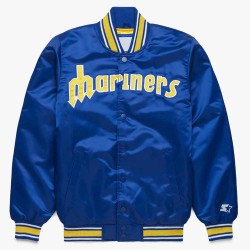 Seattle Mariners Classic Royal Satin Jacket Seattle Mariners Classic Royal Satin Jacket