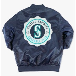 Seattle Mariners Crest Satin Jacket Seattle Mariners Crest Satin Jacket