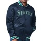 Seattle Mariners Dueling Logos Navy Satin Jacket Seattle Mariners Dueling Logos Navy Satin Jacket