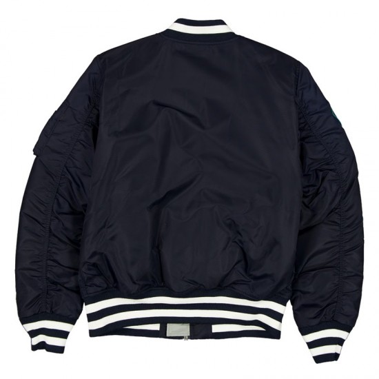 Seattle Mariners Full-Zip Navy Bomber Jacket