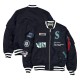 Seattle Mariners Full-Zip Navy Bomber Jacket