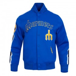 Seattle Mariners Logo Game Day Royal Jacket Seattle Mariners Logo Game Day Royal Jacket