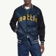 Seattle Mariners Navy Varsity Satin Jacket