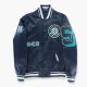 Seattle Mariners Olde Time Navy Satin Jacket Seattle Mariners Olde Time Navy Satin Jacket