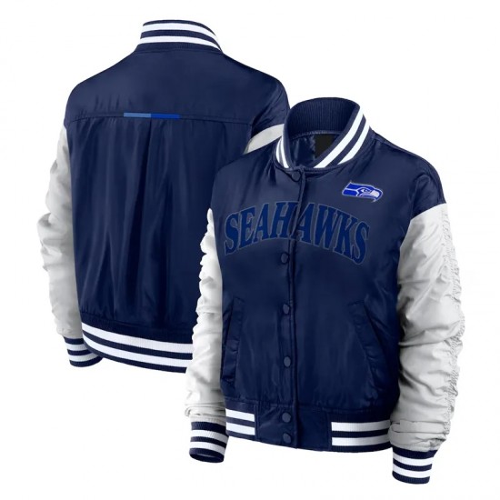 Seattle Seahawks College Navy Elements Wave Jacket Seattle Seahawks College Navy Elements Wave Jacket