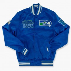 Seattle Seahawks Cream Throwback Classic Jacket Seattle Seahawks Cream Throwback Classic Jacket