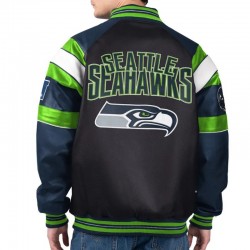 Seattle Seahawks G-III Faux Varsity Leather Jacket Seattle Seahawks G-III Faux Varsity Leather Jacket
