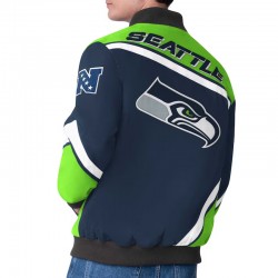 Seattle Seahawks Maximum Racing Navy Jacket