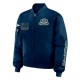 Seattle Seahawks Navy Patch Full-Zip Bomber Jacket Seattle Seahawks Navy Patch Full-Zip Bomber Jacket