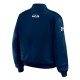 Seattle Seahawks Navy Patch Full-Zip Bomber Jacket Seattle Seahawks Navy Patch Full-Zip Bomber Jacket