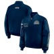 Seattle Seahawks Navy Patch Full-Zip Bomber Jacket Seattle Seahawks Navy Patch Full-Zip Bomber Jacket