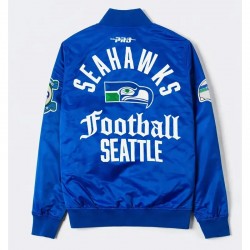 Seattle Seahawks Original Blue Varsity Satin Jacket