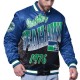 Seattle Seahawks Pass Rush Royal Varsity Satin Jacket Seattle Seahawks Pass Rush Royal Varsity Satin Jacket