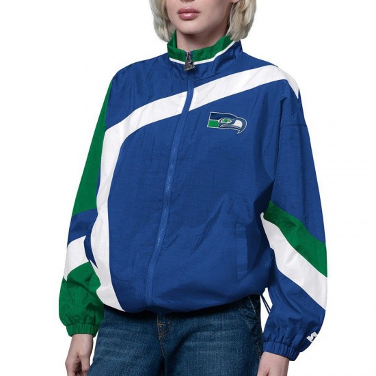 Seattle Seahawks Star Throwback Windbreaker Jacket Seattle Seahawks Star Throwback Windbreaker Jacket