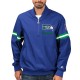 Seattle Seahawks Throwback Jet Half-Zip Blue Jacket Seattle Seahawks Throwback Jet Half-Zip Blue Jacket