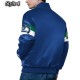Seattle Seahawks Triple Option Varsity Satin Jacket Seattle Seahawks Triple Option Varsity Satin Jacket