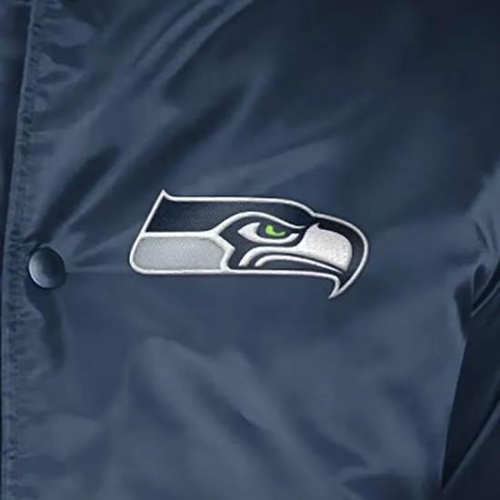 Seattle Seahawks Two-Time Super Bowl Champions Navy Satin Jacket Seattle Seahawks Two-Time Super Bowl Champions Navy Satin Jacket