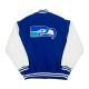 Seattle Seahawks Varsity Royal and White Wool/Leather Jacket Seattle Seahawks Varsity Royal and White Wool/Leather Jacket