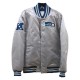 Seattle Seahawks Vintage Silver Varsity Satin Jacket