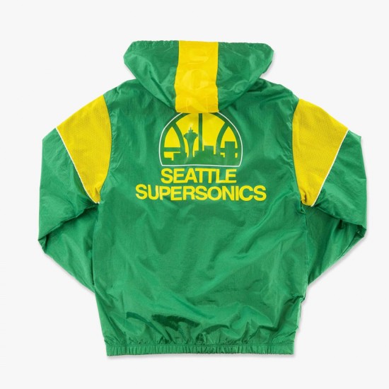 Seattle Supersonics 1979 Champions Anorak Half-Zip Green Jacket Seattle Supersonics 1979 Champions Anorak Half-Zip Green Jacket