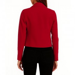 Shadowhunters S02 Emeraude Toubia Red Suede Jacket