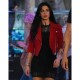 Shadowhunters S02 Emeraude Toubia Red Suede Jacket
