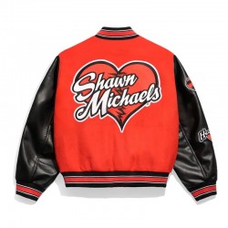 Shawn Michaels HBK Varsity Wool and Leather Jacket