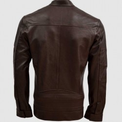 Sheep Leather Brown Biker Jacket Sheep Leather Brown Biker Jacket