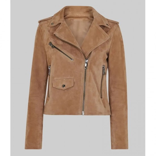 Shenae Grimes-Beech Love of the Irish Suede Jacket Shenae Grimes-Beech Love of the Irish Suede Jacket