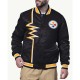Shock Wave Pittsburgh Steelers Black Satin Jacket Shock Wave Pittsburgh Steelers Black Satin Jacket