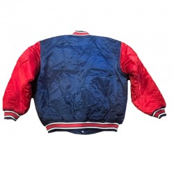 Skychiefs Mets Blue and Red Satin Jacket Skychiefs Mets Blue and Red Satin Jacket