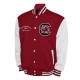 South Carolina Gamecocks Fleece Burgundy and White Varsity Jacket South Carolina Gamecocks Fleece Burgundy and White Varsity Jacket